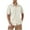 Beige, variant on Work Shirts for Men Button Down Short Sleeve Shirt Summer Casual Cotton Loose Fit Shirt with Pocket
