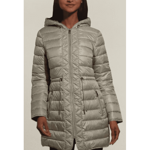 Kenneth Cole Ladies' Quilted Anorak Jacket Grey Large