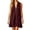 Wine, variant on QUNYINEY Sleeveless Everyday Dresses for Women Mini Summer A Line Black Sundress Collared with Pockets Ruffle Loose Fit Dresses