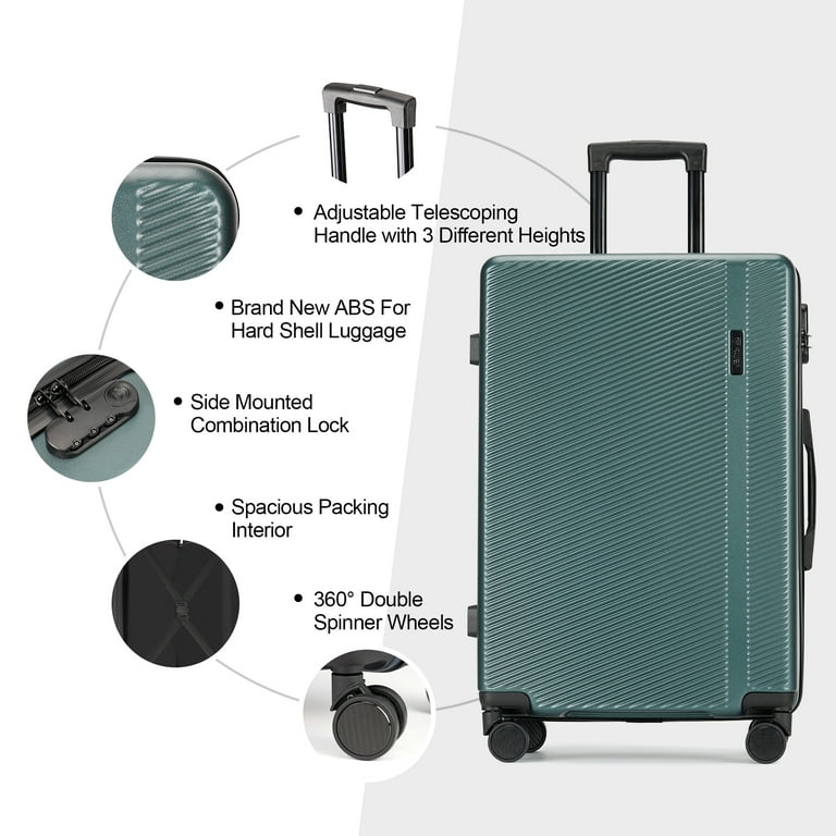 ジバンシーセット Ginza Travel 3pc Hardshell Luggage Set, Lightweight ABS, Durable