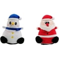 thumbnail image 1 of Muñeco de peluche reversible, muñeco de nieve navideño inverso de Papá Noel, juguete de peluche de doble cara suave y cómodo, 1 of 5