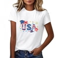 thumbnail image 2 of jjayotai 4th of July Shirts Women Short Sleeve Tunic Tops Patriotic American Flag Shirt Independence Day Gift, 2 of 6