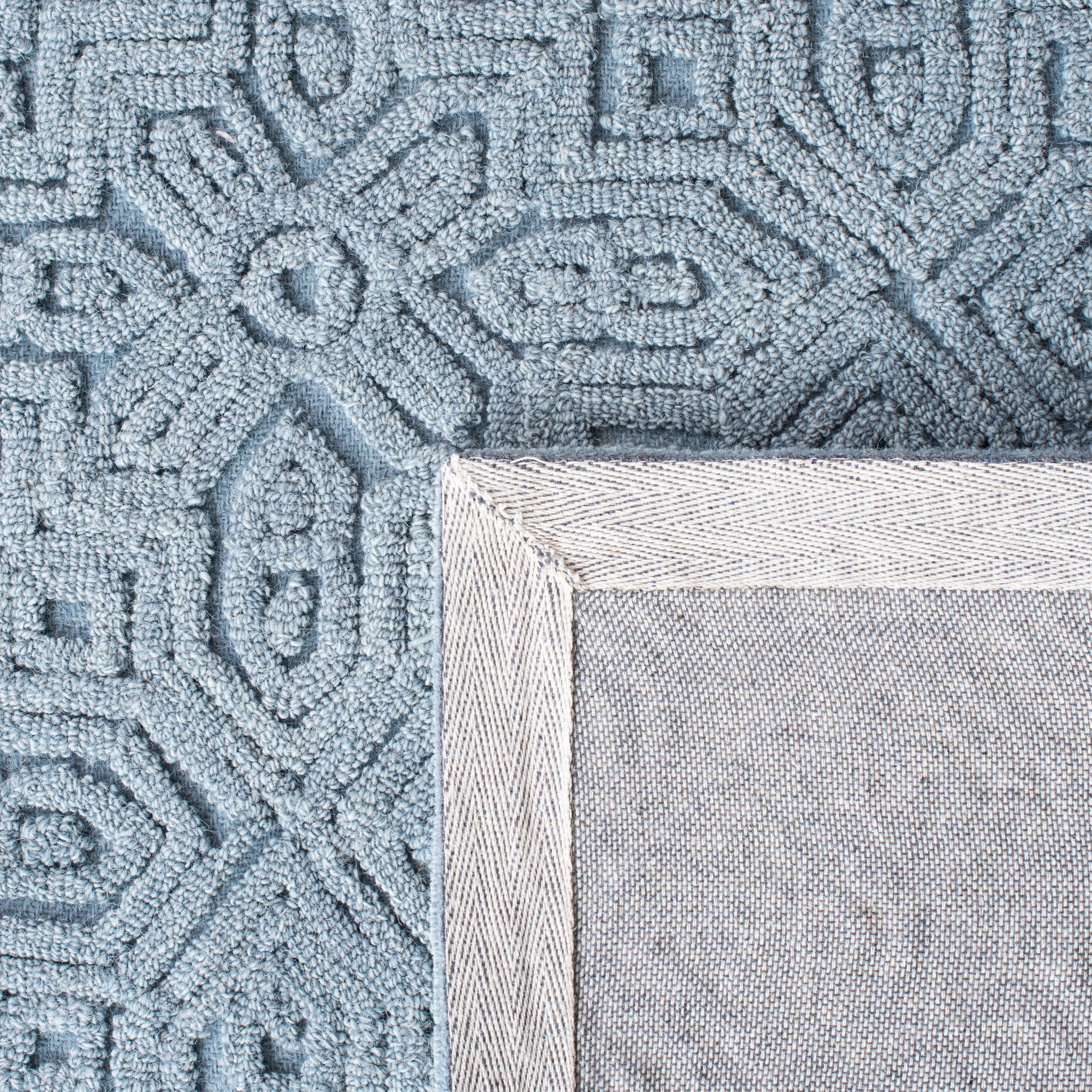 SAFAVIEH Textural Dinah Geometric Runner Rug, Blue, 2'3" x 8'