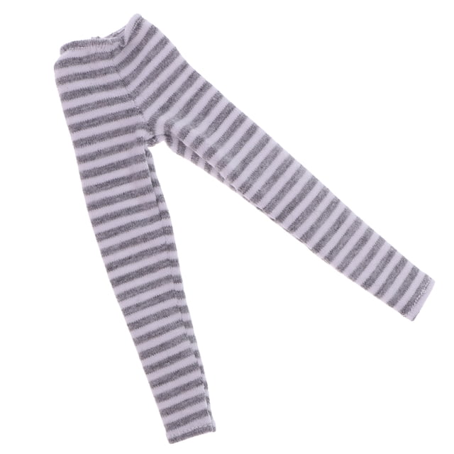 Leggings A Rayas Calcetines Largos Pantalones De Vestir Para Mu?eca Blythe BJD De 12 Pulgadas, Gris Sunnimix Leggings Muñeca Blythe