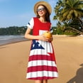 thumbnail image 4 of Vsdgher USA Suisse pour Femmes Été 2025 Robes Midi Maxi Décontractées Légères Manches Courtes Col Rond Robe de Plage, 4 of 6