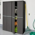 thumbnail image 3 of Sterilite 4-Shelf Storage Cabinet, Lockable Doors with Adjustable Shelves, Gray, 2 Pack, 3 of 8