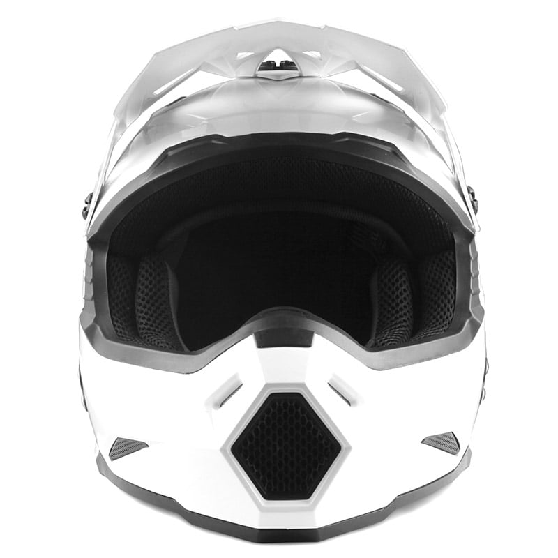 1Storm Adult Motocross Helmet BMX MX ATV Dirt Bike Helmet Racing Style  HF801; Glossy White - Walmart.com