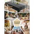 thumbnail image 5 of Black Grey Ombre Table Cloth, Farmhouse Vintage Wooden Striped Waterproof Tablecloth for Rectangle Tables, Reusable Washable Fabric Table Cover for Restaurant Kitchen Dining Tables 60"x102", 5 of 6