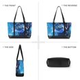 thumbnail image 6 of FORMRS Canvas Laptop Tote Bag for Women with 15.6" Computer Compartments Shoulder Handbag, Blue Ocean, 6 of 7