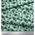 thumbnail image 2 of Soimoi Green Cotton Poplin Fabric Monstera Leaves Printed Craft Fabric by the Yard 56 Inch Wide, 2 of 3