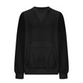 thumbnail image 4 of XINXIAOO Women's Sweatshirt Long Sleeve Sweatshirt Pullover Women Black Adult Crewneck Sweatshirt Fall Essentials Women Clothing Streetwear, 4 of 6