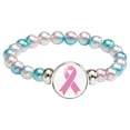 thumbnail image 1 of Cancer Awareness Bracelet Ribbon Charm Jewelry For Women Support Strength Inspirational, 1 of 3