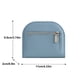 thumbnail image 3 of Cartera De Cuero Monedero semicircular mini para mujer, color liso, con múltiples ranuras para tarjetas y cierre de seguridad, azul (1 unidad) Rkxzt, 3 of 9