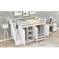 thumbnail image 4 of CoSoTower Functional Loft Bed with 3 Shelves, 2 Wardrobes and 2 Drawers, Ladder with Storage, No Box Spring Needed, White, 4 of 9