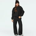 thumbnail image 5 of Cherry Sweatpants Set for Women Cherry Sweat Set for Women Women's 2 Piece Outfits Cherry Trim Print Hoodie Sweatsuit Sets Oversized Sweatshirt Wide Leg Sweatpants With Pockets, Black-L, 5 of 6