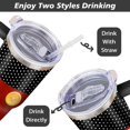 thumbnail image 4 of 40 oz Tumbler with Handle and Straw, Double Wall Vacuum Insulated Stainless Steel Tumbler with straw, 100% Leak-proof Water Bottle, Travel Mug Coffee Cup, Gift for men and Women, 4 of 6