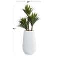 thumbnail image 3 of DecMode 42" Artificial Date Palm Plant in Realistic Leaves and White Fiberglass Pot, 3 of 8