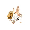 thumbnail image 4 of Toystoory Juego de 11 piezas, coctelera de oro rosa, marco de madera, taza medidora de acero inoxidable brillante, barra, cuchara, filtro de cóctel, Kits de equipo de elaboración de vino 550ml Toystoory HA024875-02, 4 of 6