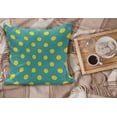 thumbnail image 2 of Yellow and Blue Fluffy Throw Pillow Cushion Cover, Big Vintage Polka Dots Pattern Nostalgic Spotted Pastel Design, Rectangle Accent Pillow Case, 26" x 16", Teal Yellow, by Ambesonne, 2 of 5