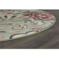 thumbnail image 5 of Deco Transitional 5' Round Seafoam and Red Polypropylene Indoor Area Rug, 5 of 6