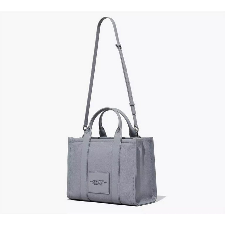 トートバッグ Marc Jacobs The Medium Tote Bag' Grey Shoulder Bag Marc Jacobs The Leather Medium Tote Bag - Wolf Grey