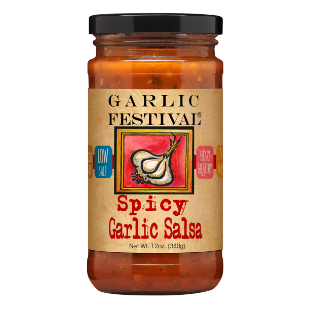 Garlic Festival Spicy Garlic Salsa Net Wt. 12 oz.