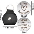 thumbnail image 3 of Mom Christmas Birthday Gifts from Daughter, Double Sided Pocket Hug Token Keepsake Gift for Mom Mother Mama Keychain for Mom In Law Inspirational Long Distance Gift for Mom Women With Leather Case, 3 of 6