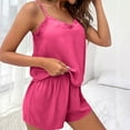 thumbnail image 7 of Kaemgyyd Women's 2 Piece Summer Outfits Fashion Sleeve Ruffle Cami Tops and Shorts Set Sleepwear Casual Nightwear, 7 of 7