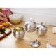 thumbnail image 4 of Contenedor de Acero Inoxidable Macarena 3 Piezas con Tapa y Cucharas Pequeñas, 4 of 8