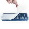 thumbnail image 1 of Leutsin Strip Shape Ice-Cube Maker Silicone Ice Tray Mold Storage Container With Cover, 1 of 2