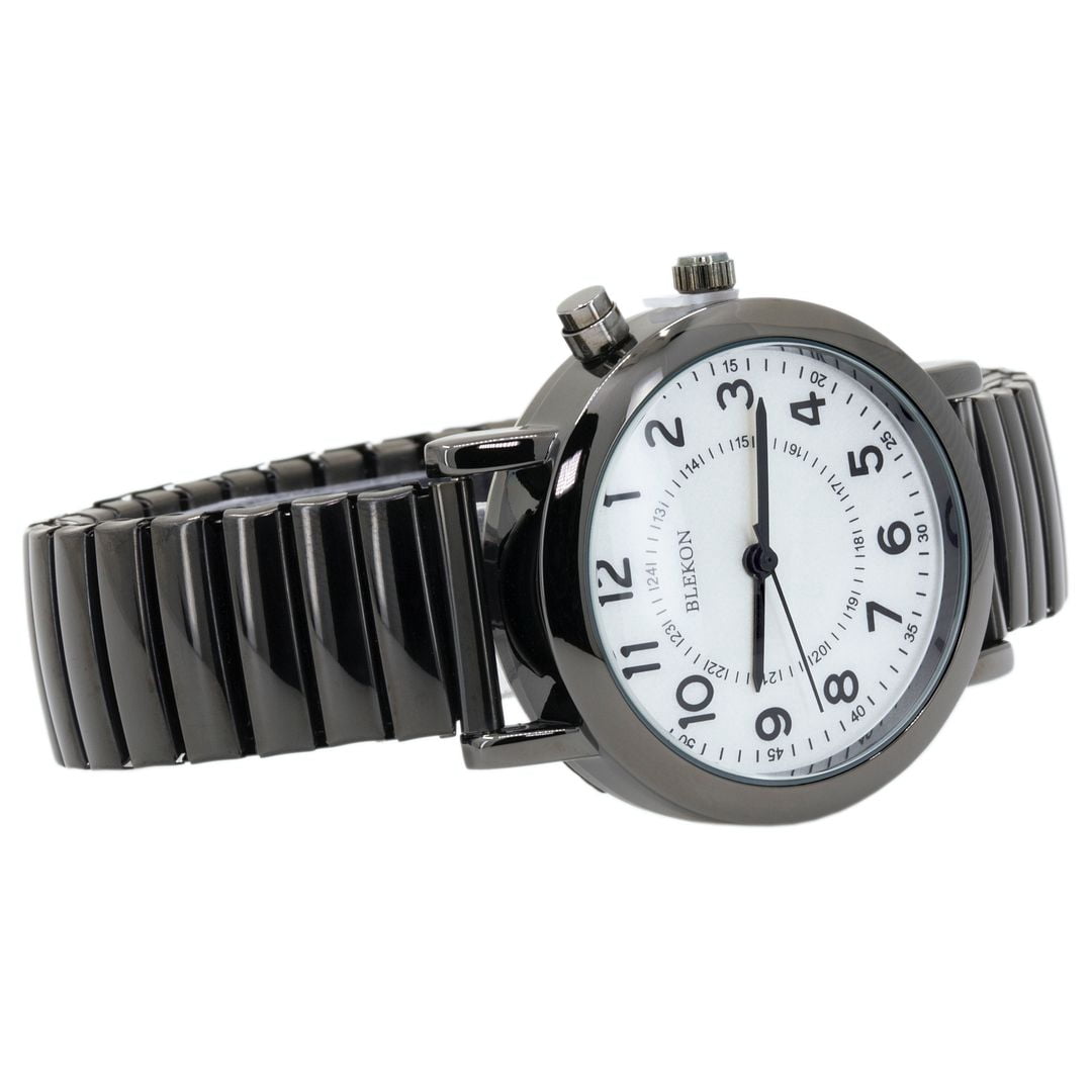Blekon Women’s Light-Up Dial Analog Watch – 33mm Case, Glossy Expansion Band, Glow Dial