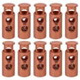thumbnail image 1 of Unique Bargains 30Pack 4mm Cord Lock Plastic Double Hole Spring Toggle Stoppers, Camel, 1 of 5