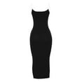 thumbnail image 7 of USSUMA Skirts for Women Trendy Summer Womens Dresses Sleeveless Square Neck Casual Camisole Wrap Skirt Slim Patchwork Maxi Dress Lounging Skirt Loose Skirts Birthday Up to 45% off Black Dress Size-L, 7 of 7