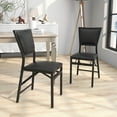 thumbnail image 5 of Costway Set of 2 Metal Folding Chair Furniture Black Dining Chairs Home Restaurant, 5 of 8