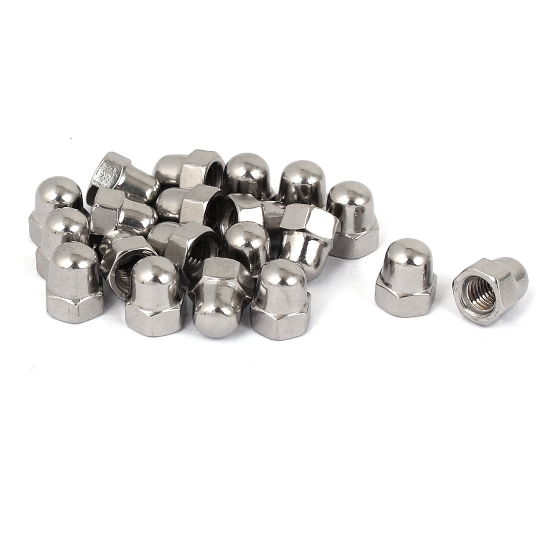 M5 Thread Dia Dome Head 304 Stainless Steel Cap Acorn Hex Nuts 20pcs