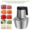 thumbnail image 2 of KIBVOE Electric Food Chopper Vegetable Seasoning Spices Processor 3L Applicable To Home Use Kitchen Restaurants, 2 of 9