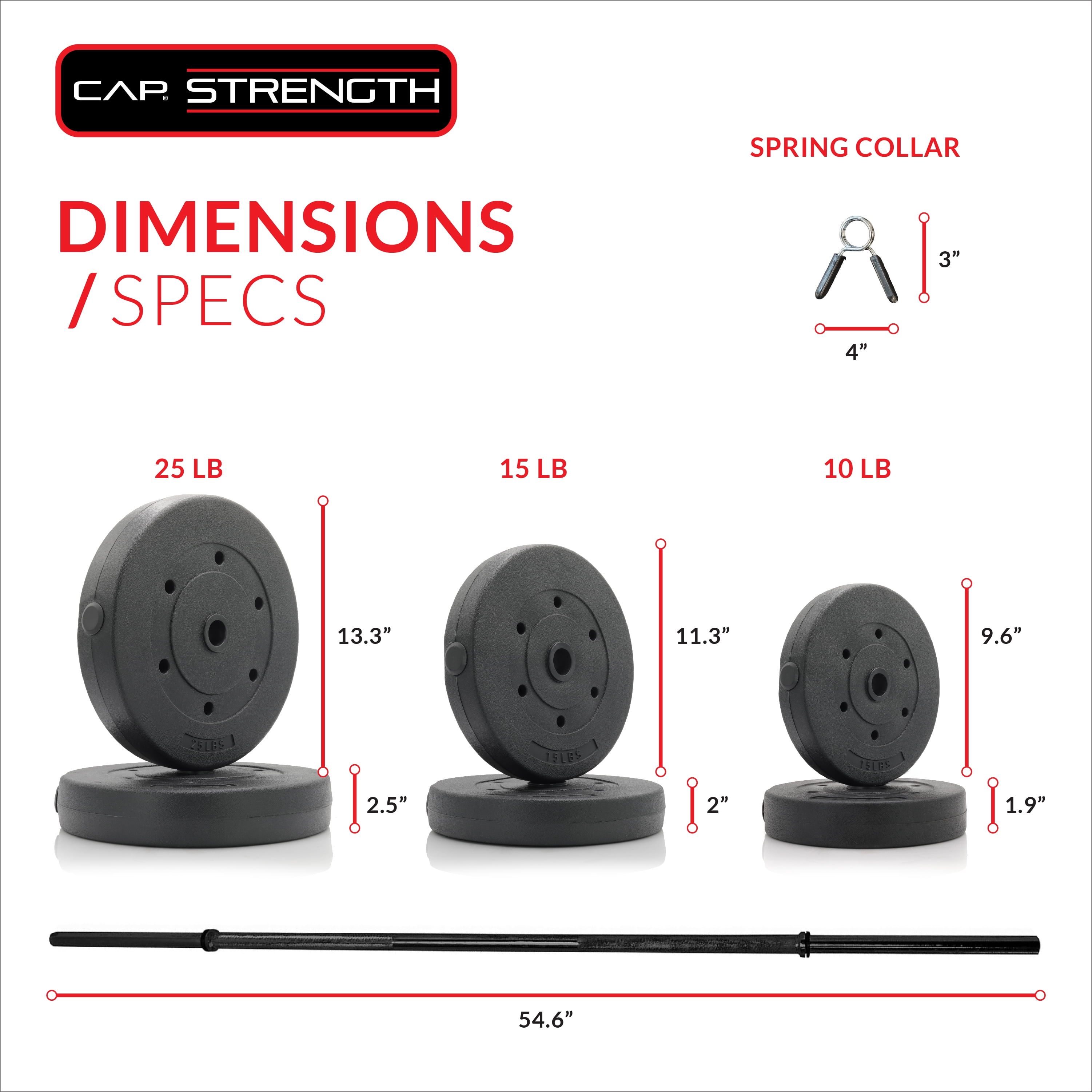 CAP Strength Adjustable Standard Combo Weight Bench with Rack and Leg Extension and 100 lb. Vinyl Weight Set