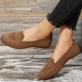 thumbnail image 6 of KIJBLAE Women's Plus Size Mesh Upper Low Cut Flats, Trendy Breathable Slip On Comfortable Casual Shoes for Spring Summer Coffee 42, 6 of 9