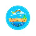 thumbnail image 1 of Large Splash Pad for Kids and Dog, (67") Backyard Sprinkler Pad Inflatable Water Pool for Summer Fun Game Boys Girls, 1 of 3