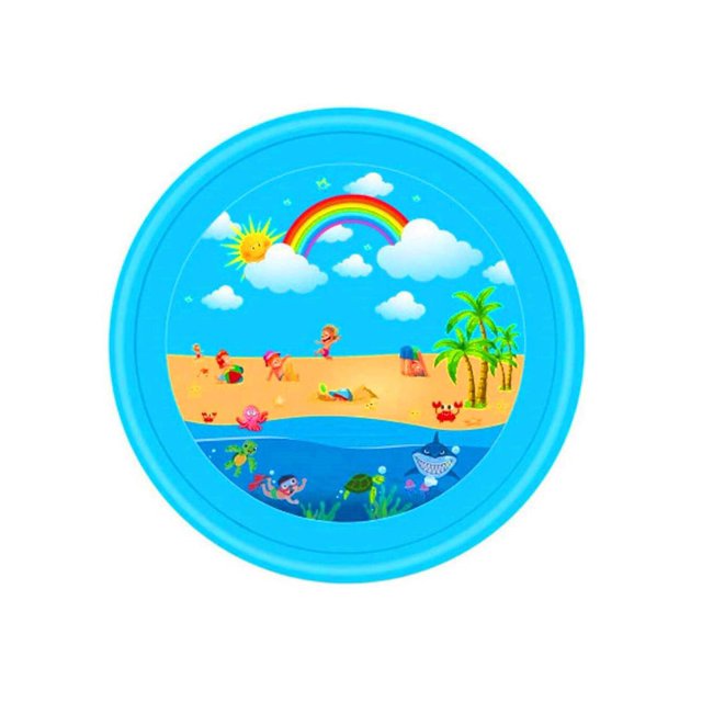 Large Splash Pad for Kids and Dog, (67") Backyard Sprinkler Pad Inflatable Water Pool for Summer Fun Game Boys Girls