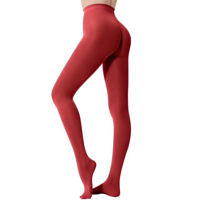 Jalioing Collants Unis pour Femmes 40D Taille Haute Doux Bas Collants Opaques Collants pour Femmes