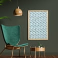 thumbnail image 2 of Bird Wall Art with Frame, Repetitive Free Flying Crane White Innocent Hand Drawn Flowers, Printed Fabric Poster for Bathroom Living Room, 23" x 35", Pale Blue Pale Ceil Blue, by Ambesonne, 2 of 2