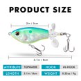 thumbnail image 4 of TRUSCEND PoPobait with BKK Hooks, Top Water Whopper Plopper Fishing Lures for Bass Walleye Pike Catfish, Floating Lure for Freshwater or Saltwater Amazing Lures Fishing Gifts for Family Fishing, 4 of 9