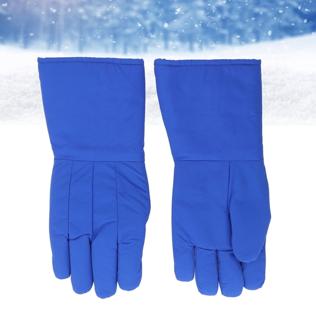 Guantes A Prueba De Frío, Guantes Protectores De Nitrógeno, Capa Intermedia De Esponja Resistente Al Desgaste, 3 Capas De Piel De Vaca, 1 Par De 38 Cm Para Estación De Llenado