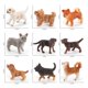 thumbnail image 2 of Yuarrent Mini muñeco de cachorro de dibujos animados de 9 Uds., figurita ligera, adornos, juguetes de animales bonitos, modelo de colección, juguete, Decoración del hogar Yuarrent HA038834-00, 2 of 6