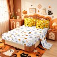 thumbnail image 3 of Manfei Cartoon Halloween 7-Piece Twin Bedding,Kawaii Ghost Bedding Comforter Set,Halloween Reversible, 3 of 7