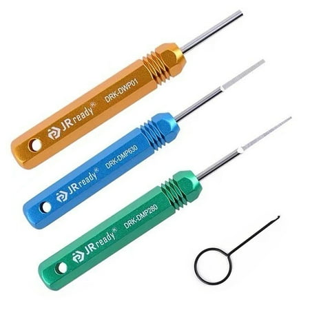 

JRready ST5211 Pin Removal Tool KIT for Weather Pack Metri Pack Series Connector Harness terminals and Connector Crimp pin etc Electrical Connector Tool KIT Include DRK 785084 Amp 1.5mm Removal Tool