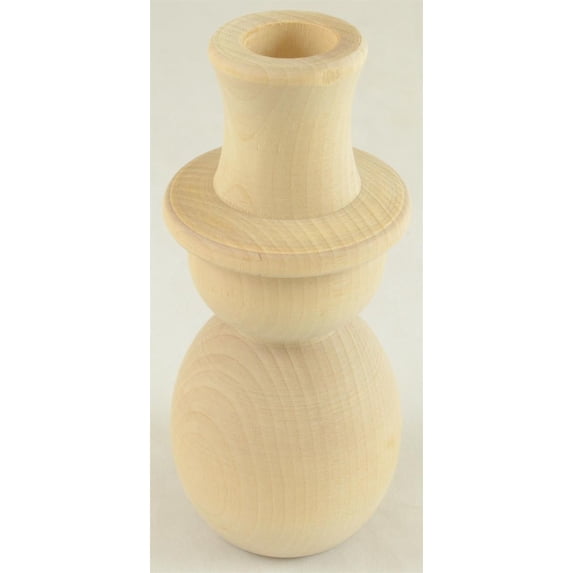 1 Pc, Wooden Snowman Candlestick 5.75 " X 2.625 "