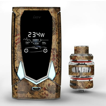 Olive Kids Pirates Treasure Map - Skin Decal for iJoy Avenger 270 Vape / Pirate Map Arrrr Treasure Gold