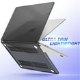 thumbnail image 5 of IBENZER Compatible with 2025 2024 2023 2022 MacBook Air 13 inch Case M4 A3240 M3 A3113 M2 A2681, Hard Shell Case for New M4/M3/M2 Mac Air 13.6" with Touch ID, Crystal Black, W-MAT13-KK-CYBK, 5 of 9